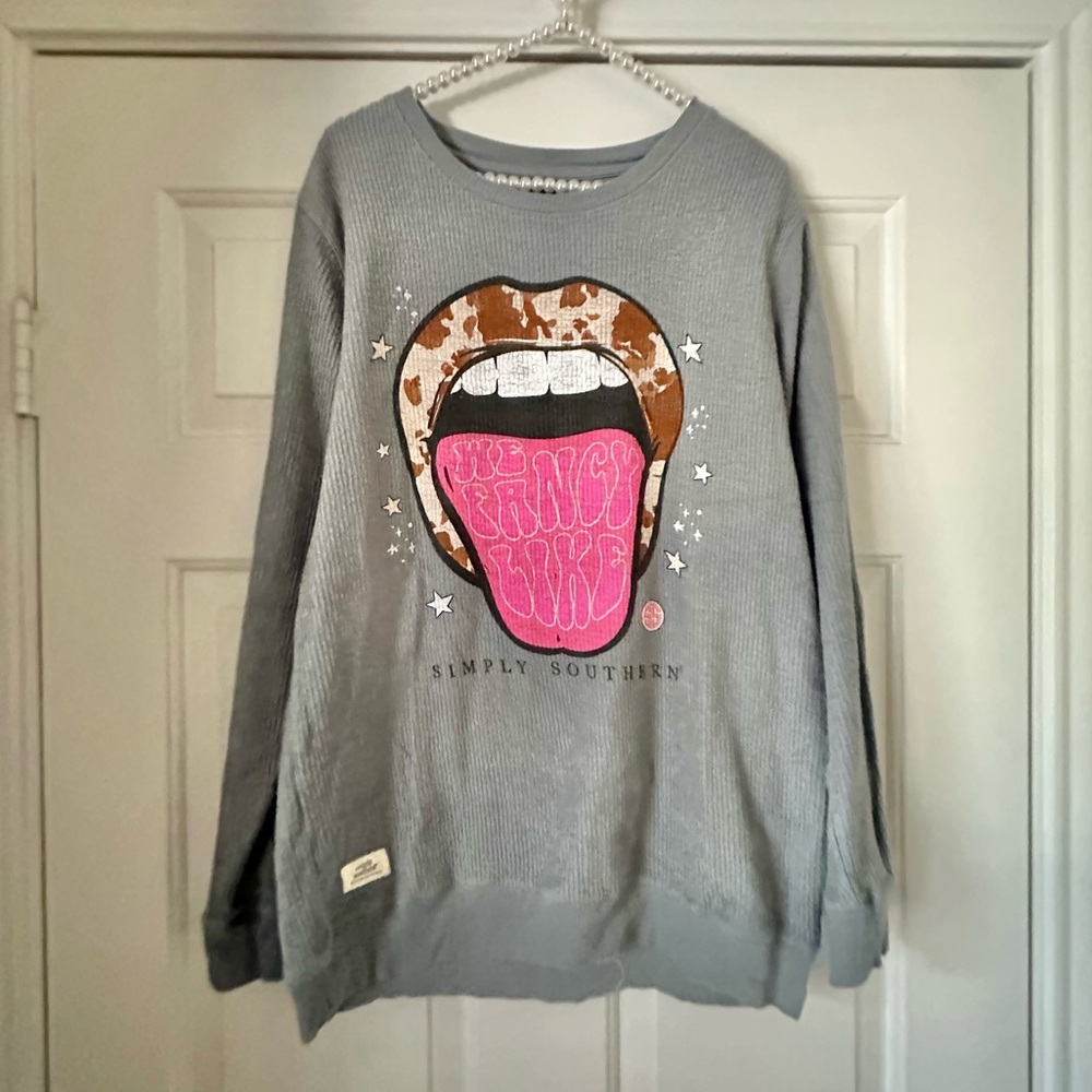 Simply Southern Fancy Like Tongue Out Long Sleeve Shirt